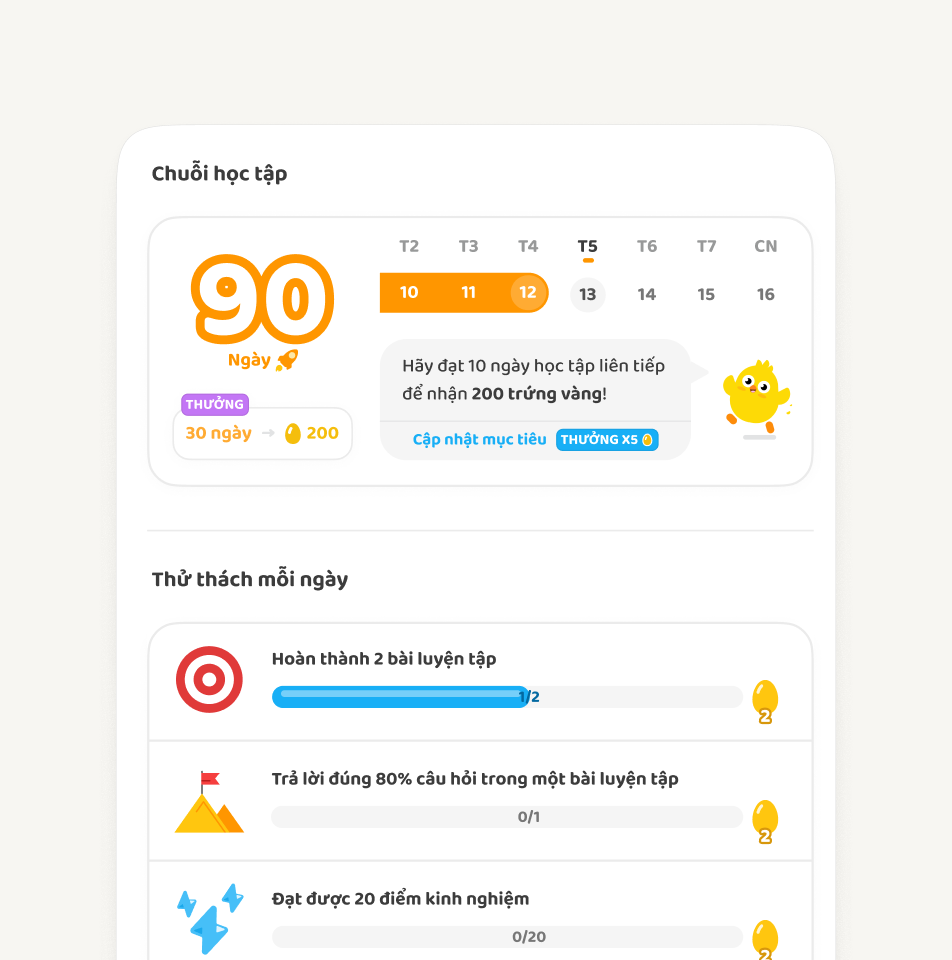 streak and challenges